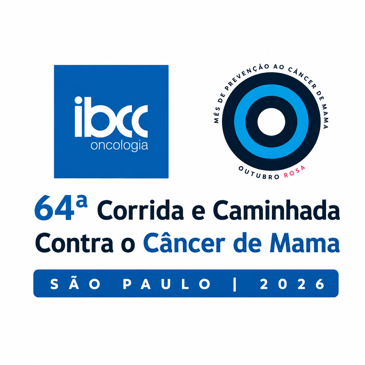 Arte do evento 64ª Corrida e Caminhada Contra o Câncer de Mama